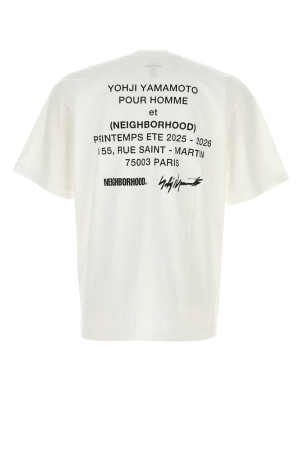 White cotton Yohji Yamamoto x Neighborhood t-shirt Black YOHJI YAMAMOTO (HKT96996)