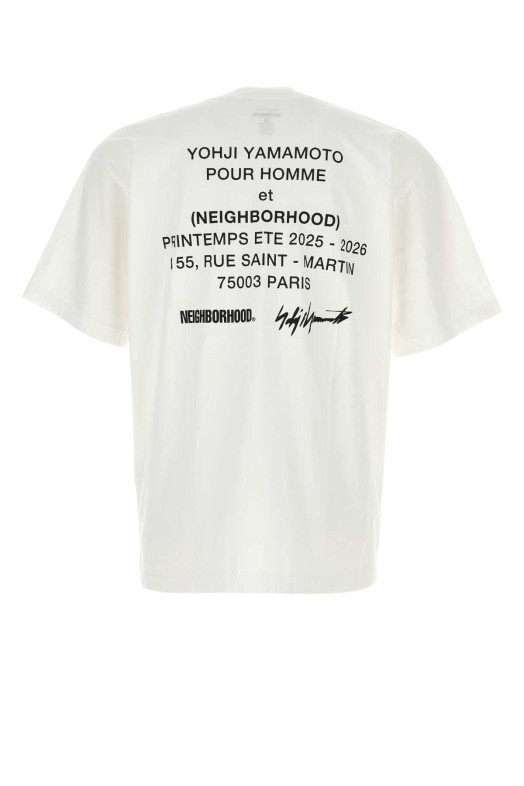 White cotton Yohji Yamamoto x Neighborhood t-shirt Black YOHJI YAMAMOTO (HKT96996)