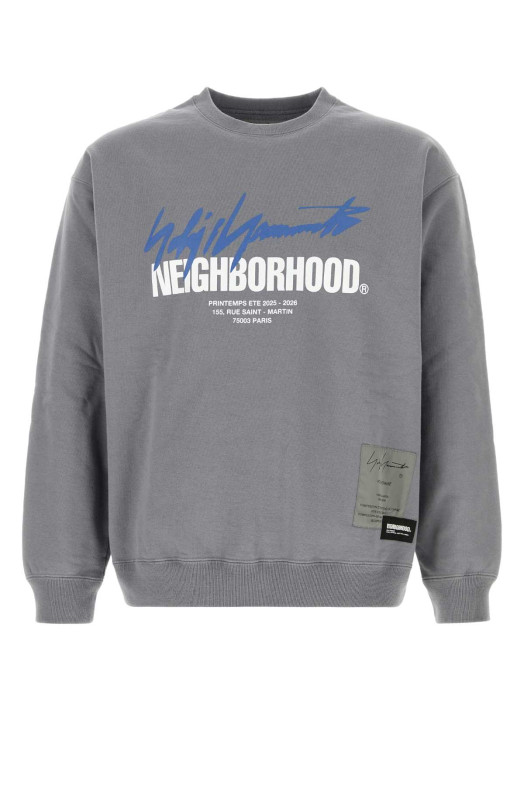 Серая хлопковая толстовка Yohji Yamamoto X Neighborhood, черная YOHJI YAMAMOTO (HKT99999)