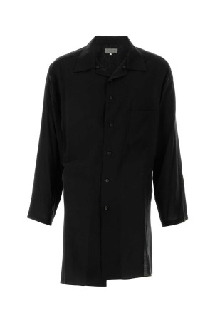 Black cellulose oversize shirt Black YOHJI YAMAMOTO (HPB18235)