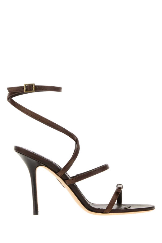 Шоколадно-коричневые кожаные сандалии DSQUARED (HSW029801500001) DSQUARED2