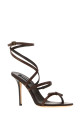Шоколадно-коричневые кожаные сандалии DSQUARED (HSW029801500001) DSQUARED2
