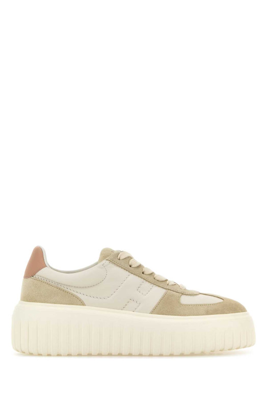 Two-tone leather and suede H Stripes sneakers HOGAN (HXW6450FY40UHC)