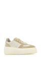 Two-tone leather and suede H Stripes sneakers HOGAN (HXW6450FY40UHC)