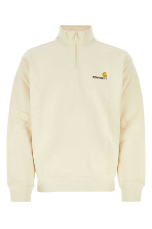 Ivory cotton blend Half Zip American Script Sweat CARHARTT WIP (I027014)