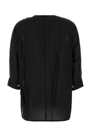 Black silk Indochine blouse THE ROSE IBIZA (INDOCHINESHIRT)