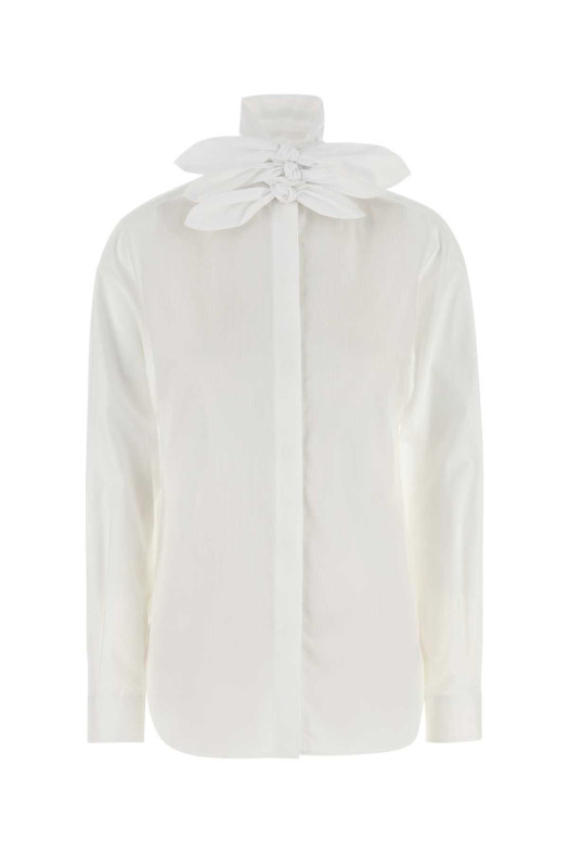 Embroidered cotton shirt MOSCHINO (J02035432)