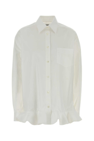 White stretch poplin shirt MOSCHINO (J02085531)