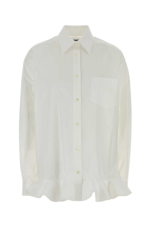 White stretch poplin shirt MOSCHINO (J02085531)