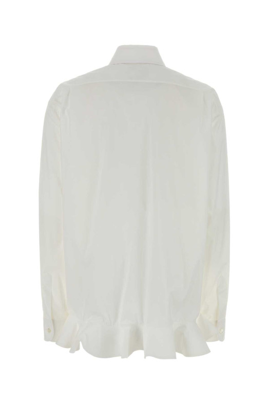 White stretch poplin shirt MOSCHINO (J02085531)