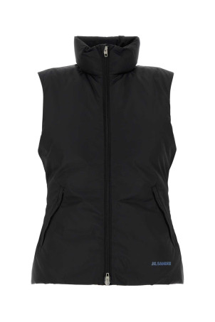 Black polyester sleeveless jacket JIL SANDER (J02AF0139J70207)