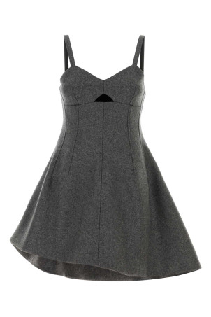 Dark grey wool mini dress Beige JIL SANDER (J02CT0664J40380)