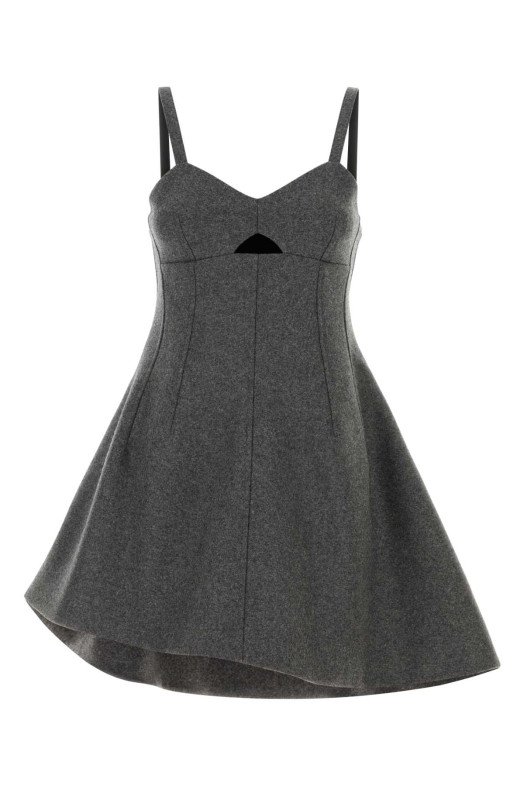 Dark grey wool mini dress Beige JIL SANDER (J02CT0664J40380)