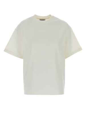 White cotton t-shirt Black JIL SANDER (J02GC0173J20347)