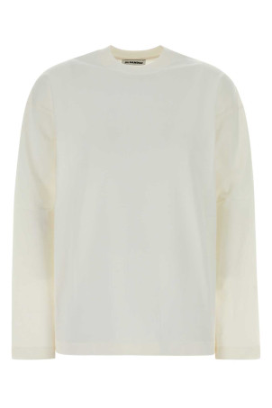 White cotton t-shirt Black JIL SANDER (J02GC0174J20347)