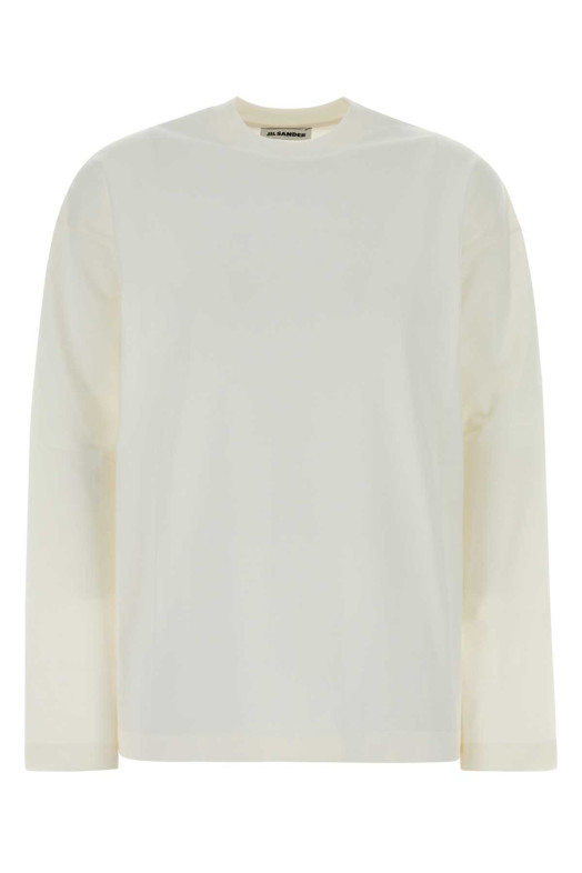 White cotton t-shirt Black JIL SANDER (J02GC0174J20347)