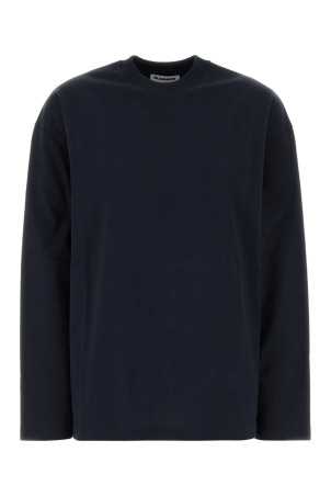 Midnight blue cotton t-shirt JIL SANDER (J02GC0174J20348)