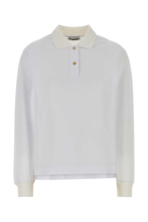 White piquet polo shirt White JIL SANDER (J02GL0121J20374)