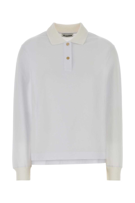 White piquet polo shirt White JIL SANDER (J02GL0121J20374)