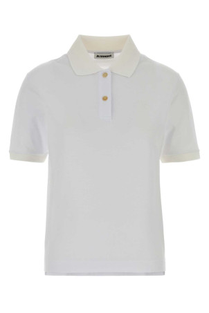 White piquet polo shirt White JIL SANDER (J02GL0122J20374)