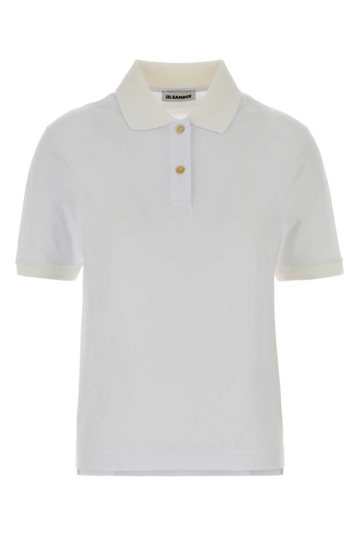 White piquet polo shirt White JIL SANDER (J02GL0122J20374)