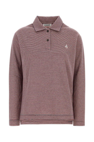 Embroidered cotton oversize polo shirt JIL SANDER (J02GL0126J20395)