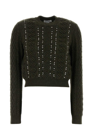 Dark green wool sweater JIL SANDER (J02GP0264J14864)
