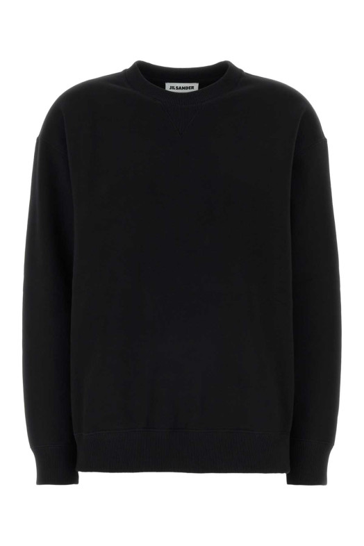 Black cotton sweatshirt JIL SANDER (J02GU0122J20128)