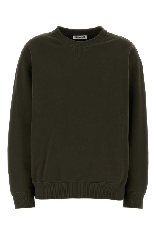 Olive green cotton sweatshirt JIL SANDER (J02GU0122J20128)