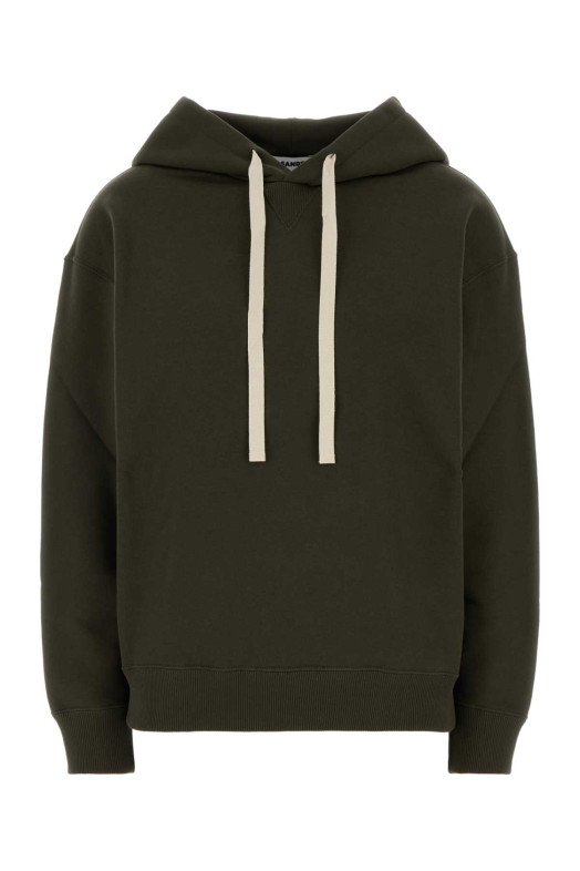 Olive green cotton sweatshirt JIL SANDER (J02GU0123J20128)