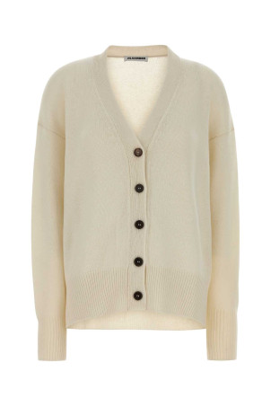 Ivory cashmere oversize cardigan Beige JIL SANDER (J02HP0009J13206)