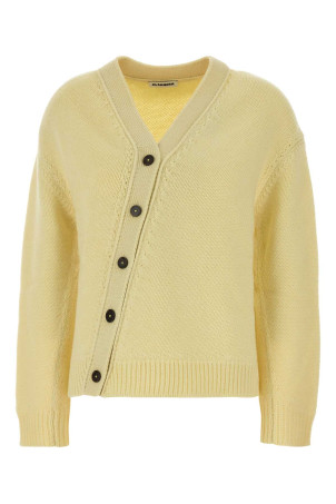 Кардиган пастельно-жовтого кольору з вовняної суміші JIL SANDER (J02HP0065J14860)