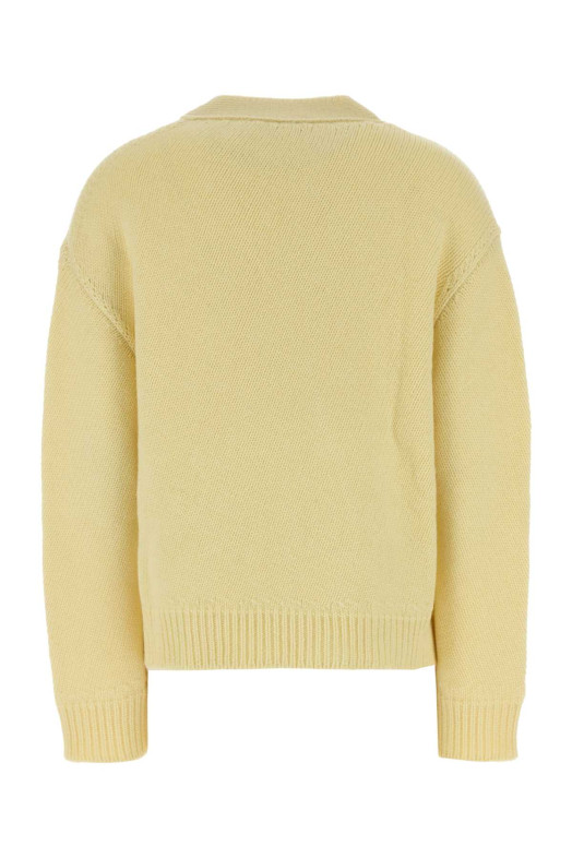 Кардиган пастельно-жовтого кольору з вовняної суміші JIL SANDER (J02HP0065J14860)