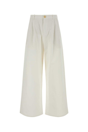White cotton wide-leg pant White JIL SANDER (J02KA0408J45369)
