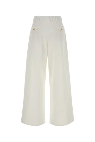 White cotton wide-leg pant White JIL SANDER (J02KA0408J45369)