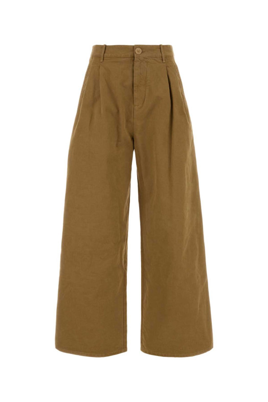 Camel cotton wide-leg pant JIL SANDER (J02KA0408J45369)