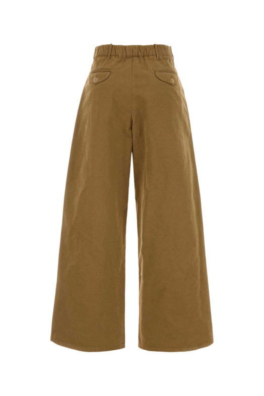 Camel cotton wide-leg pant JIL SANDER (J02KA0408J45369)
