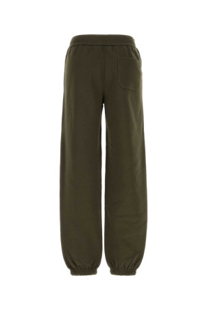 Olive green cotton joggers JIL SANDER (J02KA0424J20128)