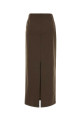 Brown stretch wool blend skirt JIL SANDER (J02MA0417J40325)