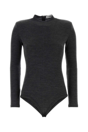 Charcoal wool bodysuit JIL SANDER (J03NC0355J20406)