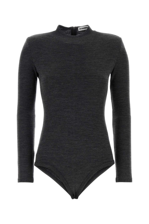 Charcoal wool bodysuit JIL SANDER (J03NC0355J20406)