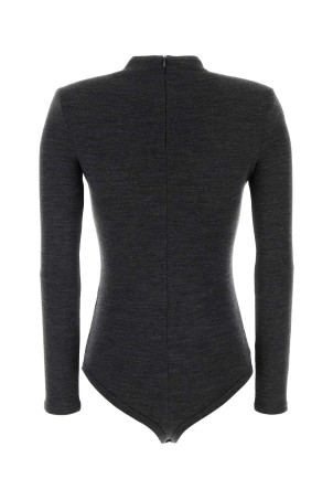 Charcoal wool bodysuit JIL SANDER (J03NC0355J20406)