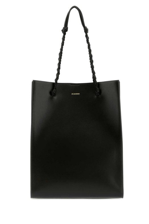 Black leather Tangle shopping bag JIL SANDER (J07WC0040P4841)