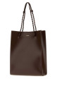 Chocolate leather Tangle shopping bag JIL SANDER (J07WC0040P4841)