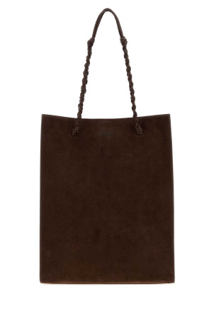 Chocolate suede Tangle shopping bag JIL SANDER (J07WC0040P9295)