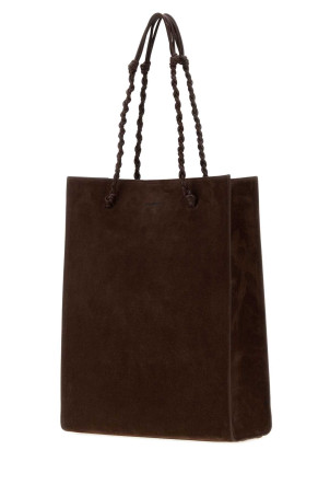 Chocolate suede Tangle shopping bag JIL SANDER (J07WC0040P9295)