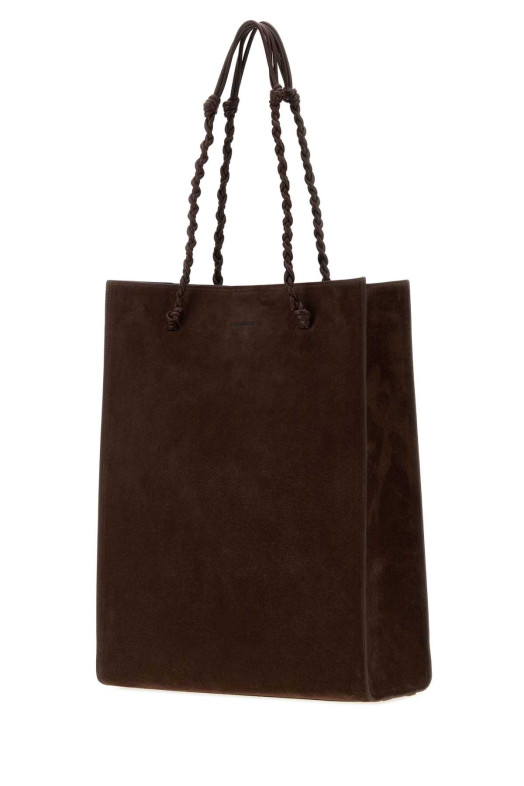 Chocolate suede Tangle shopping bag JIL SANDER (J07WC0040P9295)