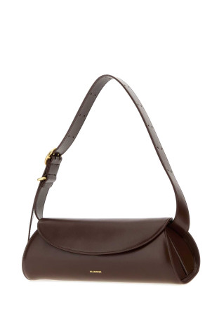 Chocolate leather small Cannolo shoulder bag JIL SANDER (J07WD0023P4840)