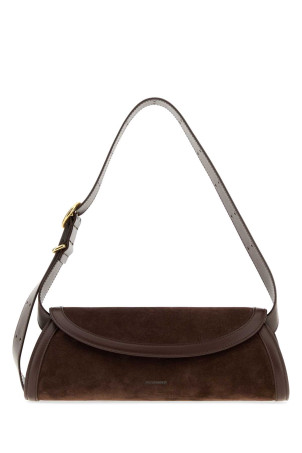 Brown suede small Cannolo crossbody bag JIL SANDER (J07WD0023P9298)