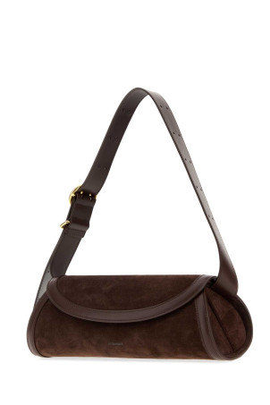Brown suede small Cannolo crossbody bag JIL SANDER (J07WD0023P9298)